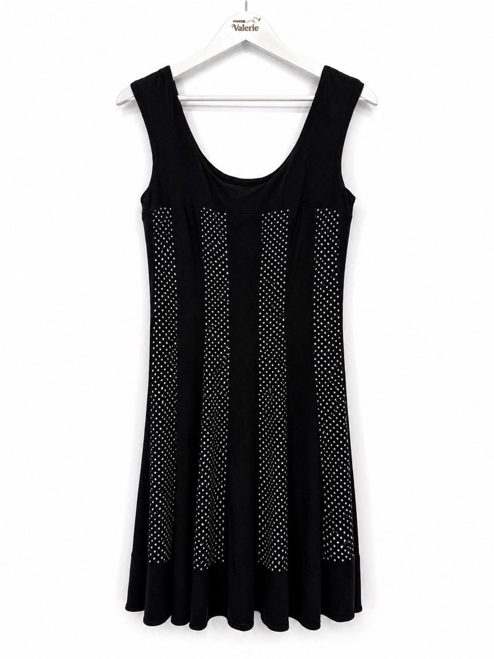 Connected Black Polka Dot Midi Dress Size 10 Formal